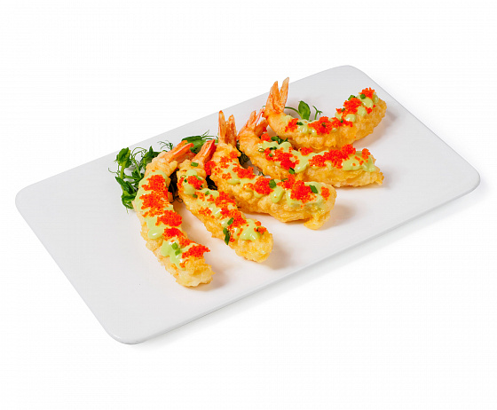 Креветки с соусом васаби 1