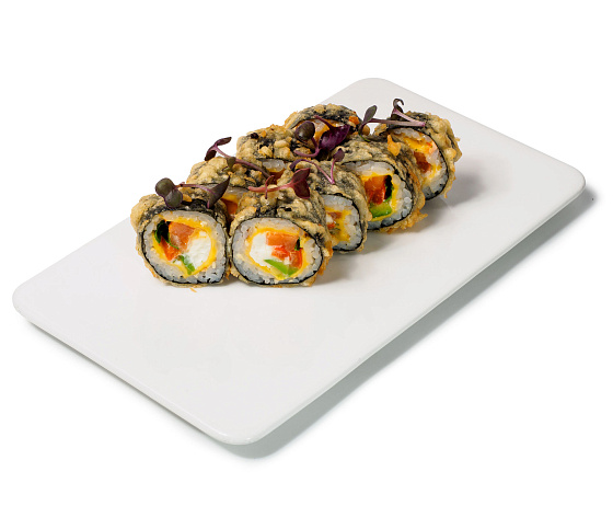 Ролл с чеддером и копченым лососем 1